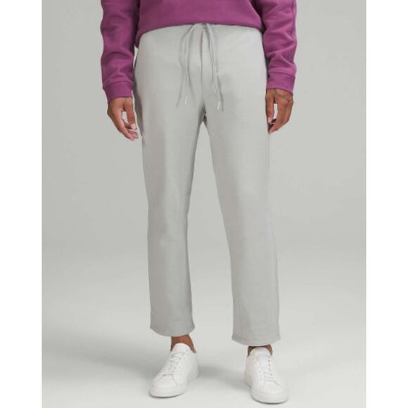 Lululemon Men's Relaxed-Fit French Terry Jogger Pants Ankle Seal Grey Small - Picture 1 of 10